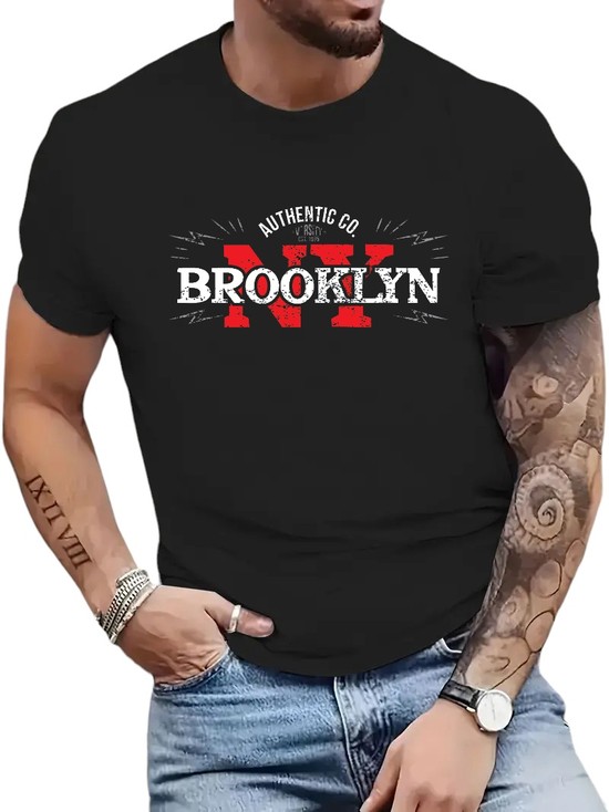 T-SHIRT Brooklyn Authentic cotton point προσφορά 8,90€