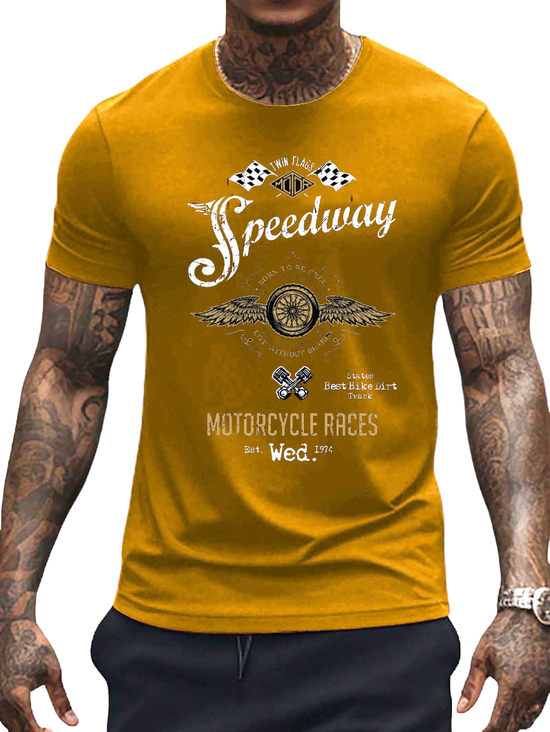 T-SHIRT Speedway Motorcycle Race cotton point προσφορά 8,90€