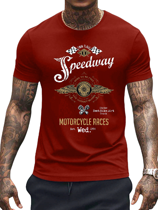 T-SHIRT Speedway Motorcycle Race cotton point προσφορά 8,90€