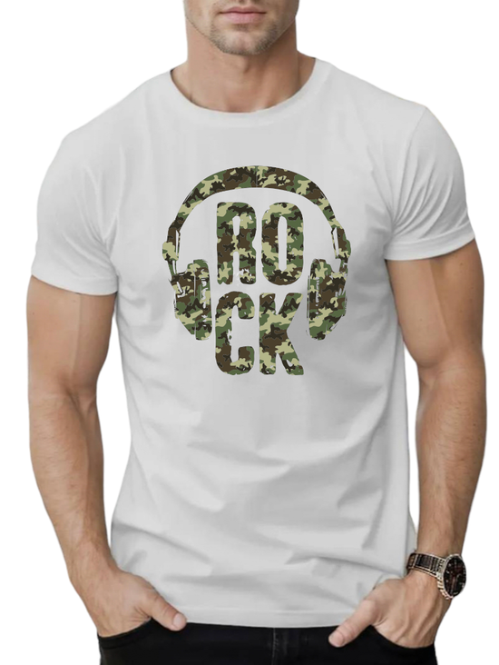 T-SHIRT Rock Headphones cotton point προσφορά 8,90€