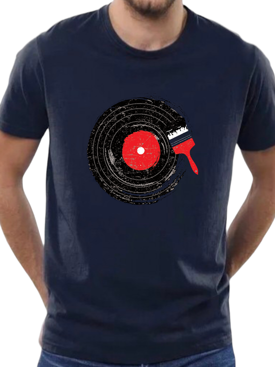 T-SHIRT classic Disk Vinyl cotton point προσφορά 8,90€