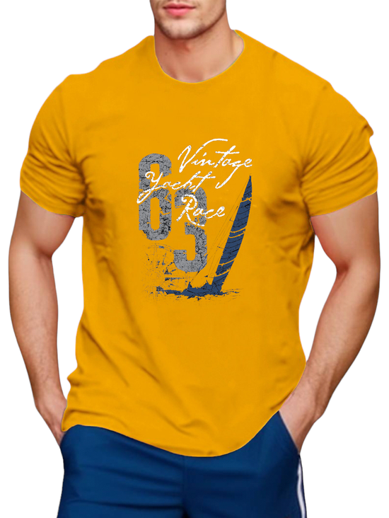 T-SHIRT 63 yachts race cotton point προσφορά 8,90€