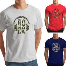 T-SHIRT Rock Headphones cotton point προσφορά 8,90€