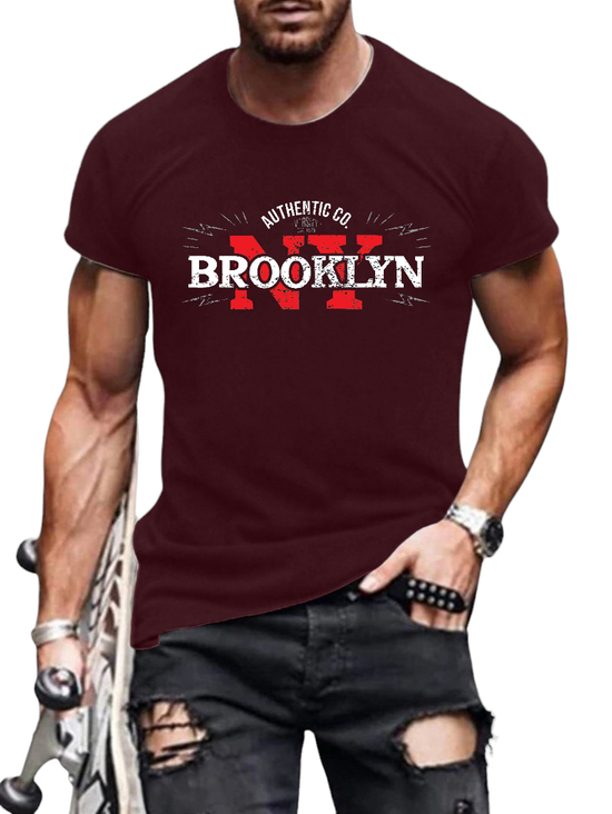 T-SHIRT Brooklyn Authentic cotton point προσφορά 8,90€