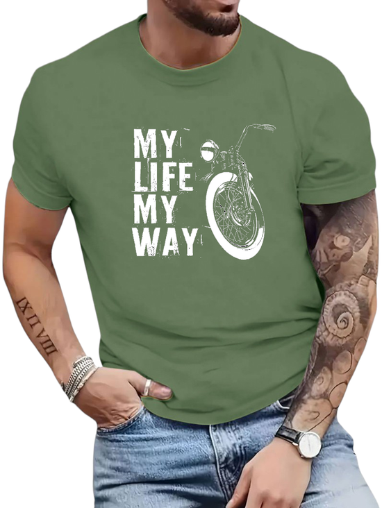 T-SHIRT My Life My Way cotton point προσφορά 8,90€