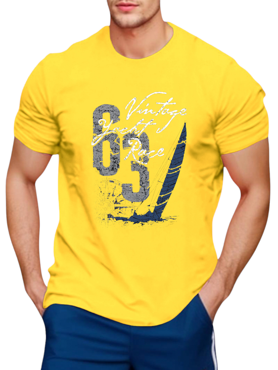 T-SHIRT 63 yachts race cotton point προσφορά 8,90€