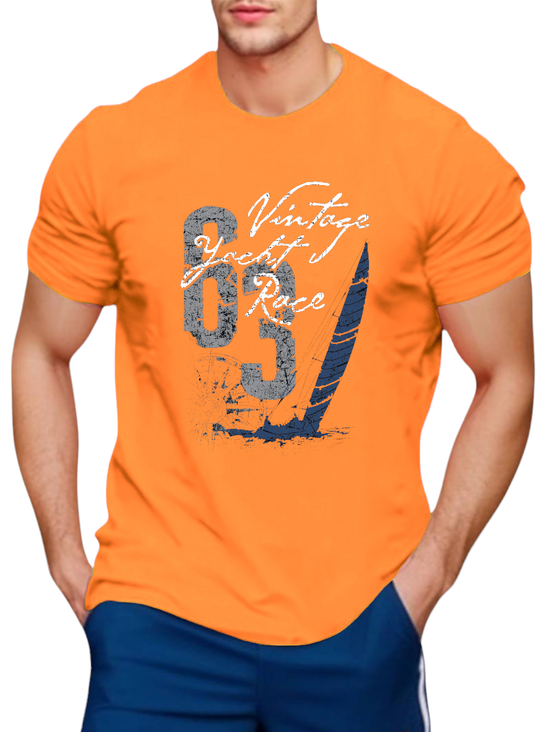 T-SHIRT 63 yachts race cotton point προσφορά 8,90€