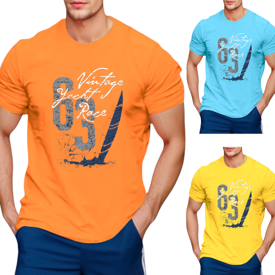 T-SHIRT 63 yachts race cotton point προσφορά 8,90€