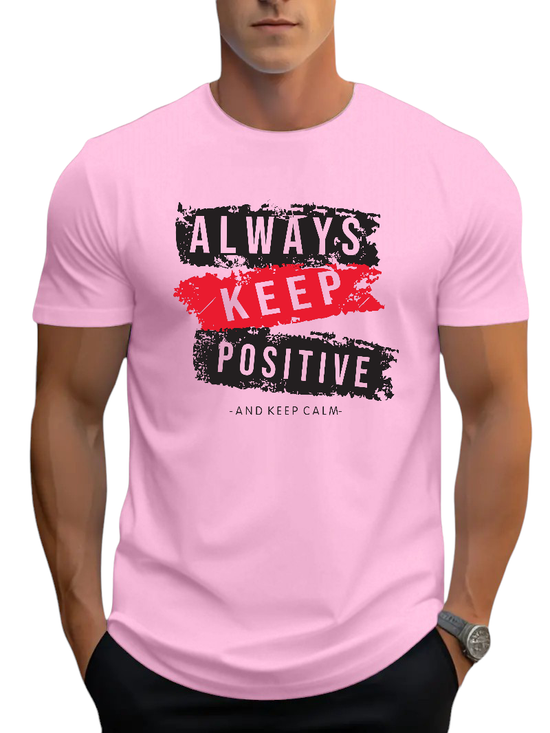 T-SHIRT Always Keep Positive  cotton point προσφορά 8,90€