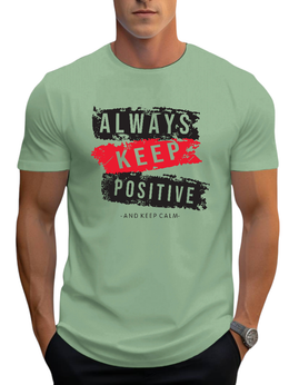 T-SHIRT Always Keep Positive  cotton point προσφορά 8,90€