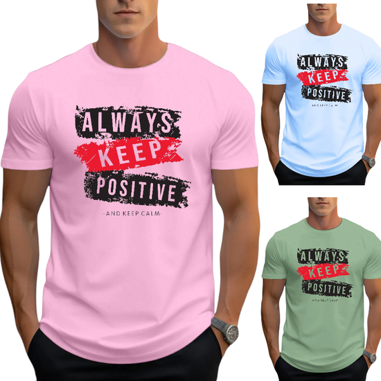 T-SHIRT Always Keep Positive  cotton point προσφορά 8,90€