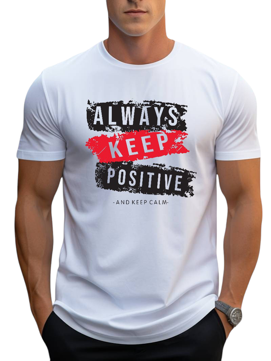 T-SHIRT Always Keep Positive cotton point προσφορά 8,90€