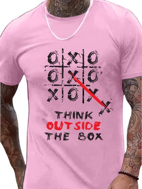 T-SHIRT Think out side the Box cotton point προσφορά 8,90€