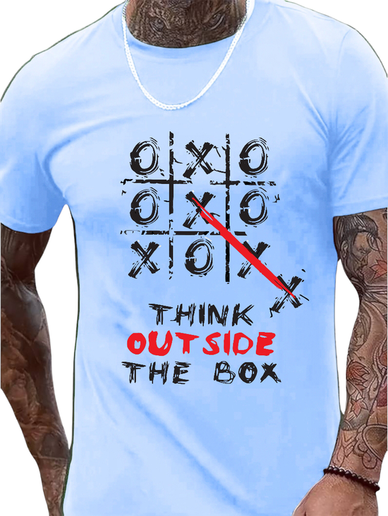 T-SHIRT Think out side the Box cotton point προσφορά 8,90€