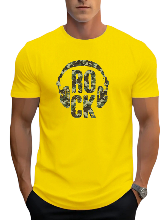 T-SHIRT Rock Headphones cotton point προσφορά 8,90€