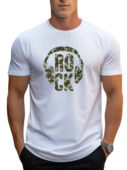 T-SHIRT Rock Headphones cotton point προσφορά 8,90€