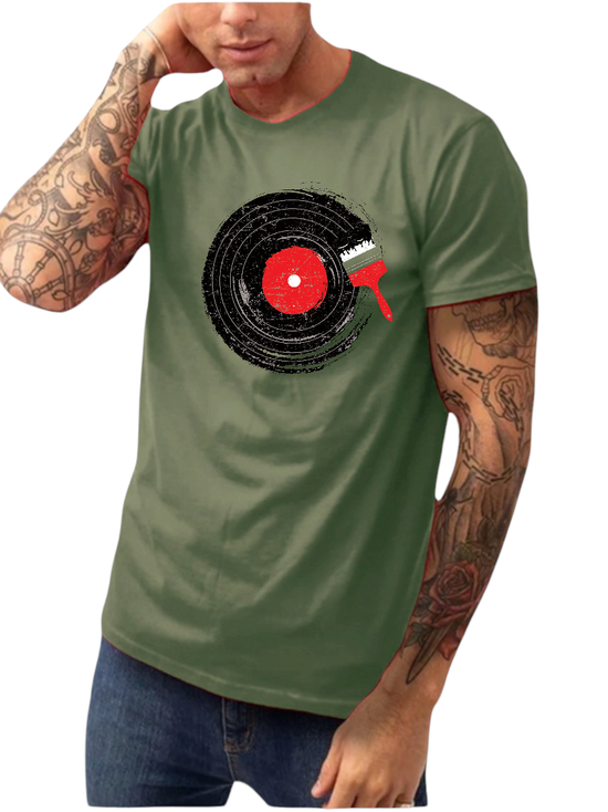 T-SHIRT classic Disk Vinyl cotton point προσφορά 8,90€