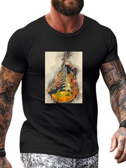 T-SHIRT Vintage Guitar cotton point προσφορά 8,90€