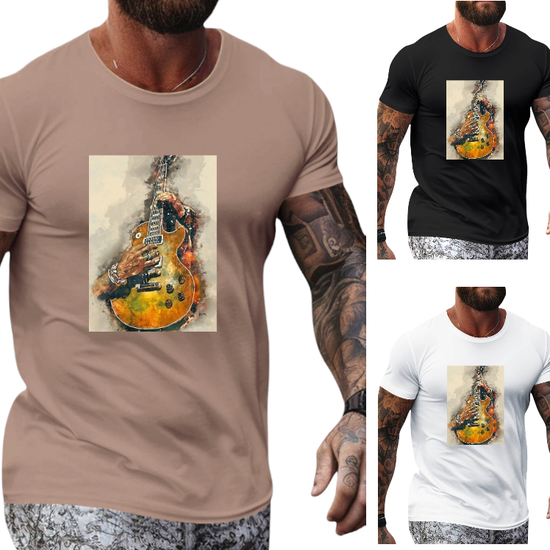 T-SHIRT Vintage Guitar cotton point προσφορά 8,90€