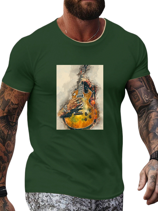 T-SHIRT Vintage Guitar cotton point προσφορά 8,90€