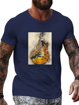 T-SHIRT Vintage Guitar cotton point προσφορά 8,90€