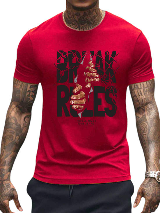 T-SHIRT Break Rules cotton point προσφορά 8,90€