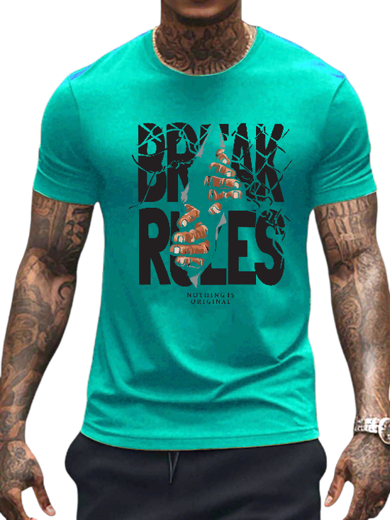 T-SHIRT Break Rules cotton point προσφορά 8,90€