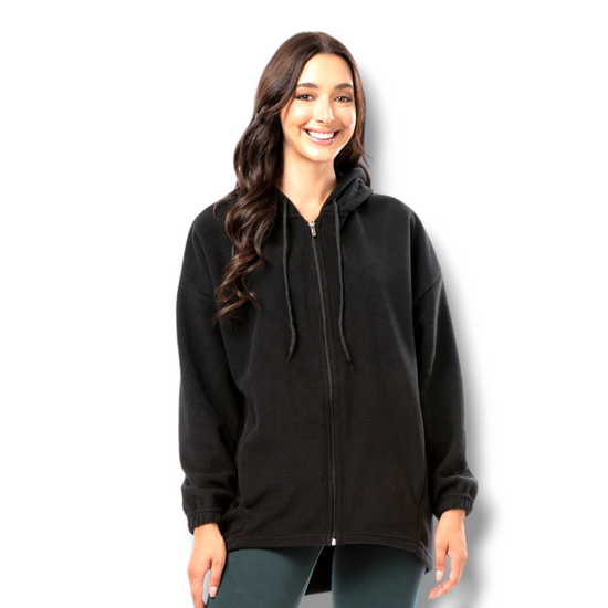 Ζακέτα fleece μακρυά ασύμμετρη Body Move προσφορά 15,90€