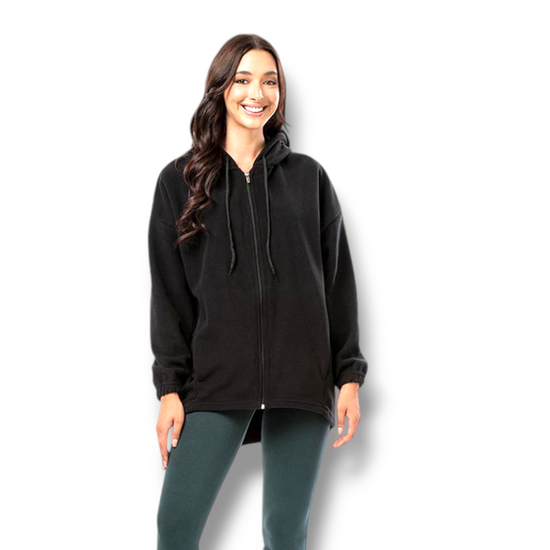 Ζακέτα fleece μακρυά ασύμμετρη Body Move προσφορά 15,90€