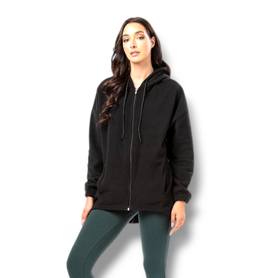 Ζακέτα fleece μακρυά ασύμμετρη Body Move προσφορά 15,90€