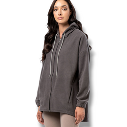 Ζακέτα fleece μακρυά ασύμμετρη Body Move προσφορά 15,90€