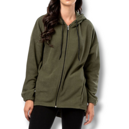 Ζακέτα fleece μακρυά ασύμμετρη Body Move προσφορά 15,90€