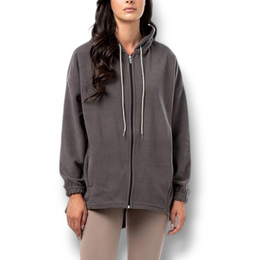 Ζακέτα fleece μακρυά ασύμμετρη Body Move προσφορά 15,90€