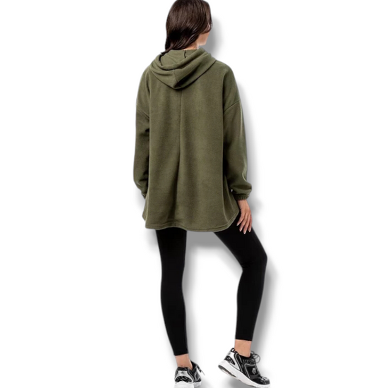 Ζακέτα fleece μακρυά ασύμμετρη Body Move προσφορά 15,90€