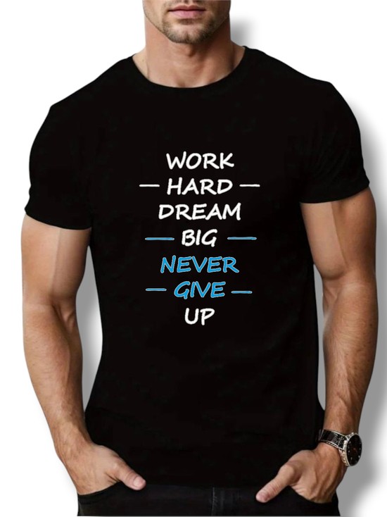 T-SHIRT Work Hard cotton point προσφορά 8,90€