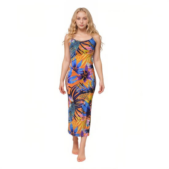 Φόρεμα Μακρύ Τιράντα viscose Προσφορά 12,90€