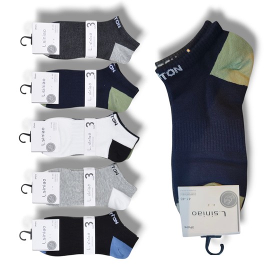 6 ζεύγη κοντές κάλτσες  L.siniao προσφορά 6,90€