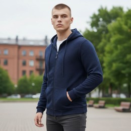 Ανδρική Ζακέτα Μπουφάν Gandy Καπιτονέ Με Γούνα Εσωτερικά Και Κουκούλα Προσφορά 24,90€