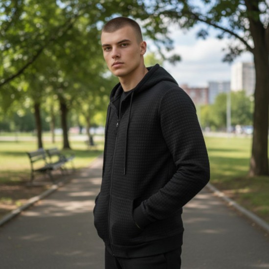 Ανδρική Ζακέτα Μπουφάν Gandy Καπιτονέ Με Γούνα Εσωτερικά Και Κουκούλα Προσφορά 24,90€