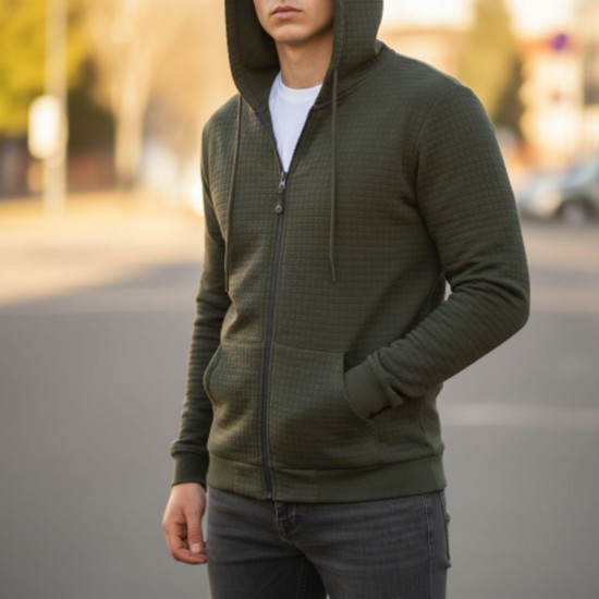 Ανδρική Ζακέτα Μπουφάν Gandy Καπιτονέ Με Γούνα Εσωτερικά Και Κουκούλα Προσφορά 24,90€