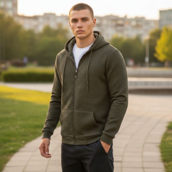 Ανδρική Ζακέτα Μπουφάν Gandy Καπιτονέ Με Γούνα Εσωτερικά Και Κουκούλα Προσφορά 24,90€