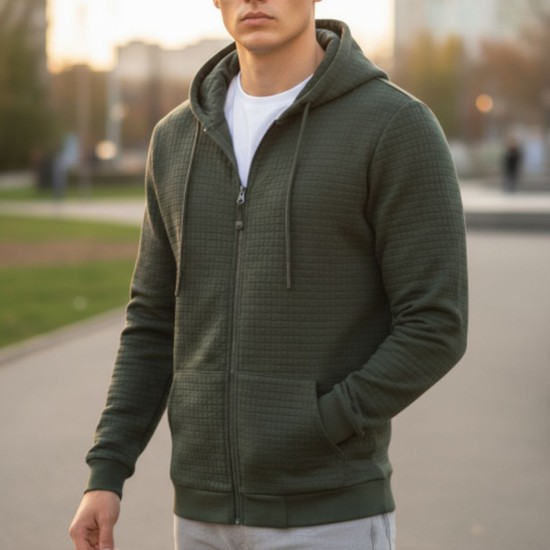 Ανδρική Ζακέτα Μπουφάν Gandy Καπιτονέ Με Γούνα Εσωτερικά Και Κουκούλα Προσφορά 24,90€