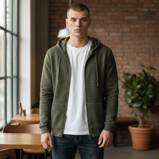 Ανδρική Ζακέτα Μπουφάν Gandy Καπιτονέ Με Γούνα Εσωτερικά Και Κουκούλα Προσφορά 24,90€