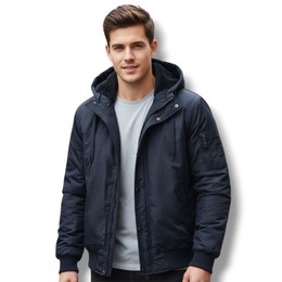 Ανδρικό Μπουφάν Bomber DSPLAY Αδιάβροχο με Επένδυση Γούνας Προσφορά 35,00€