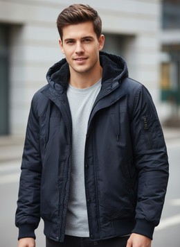 Ανδρικό Μπουφάν Bomber DSPLAY Αδιάβροχο με Επένδυση Γούνας Προσφορά 35,00€