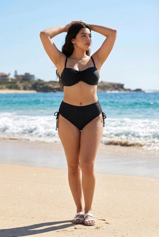 Γυναικείο Bikini Σετ Ψηλόμεσο με Σούρες & Κορδόνια - Pink Intimo Προσφορά