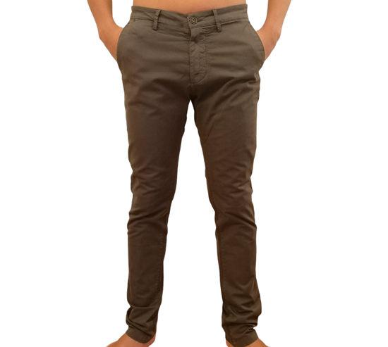 Ανδρικό παντελόνι Display chinos καπαρντίνα slim feet χειμερινή σε πέντε αποχρώσεις NT10