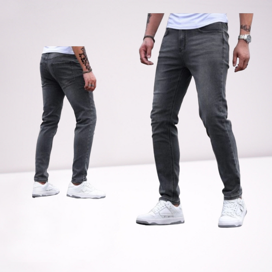 Ανδρικό Παντελόνι Τζιν Ελαστικο  Leggendario Μαύρο σε SLIM FEET Εφαρμογή  LGDR3325