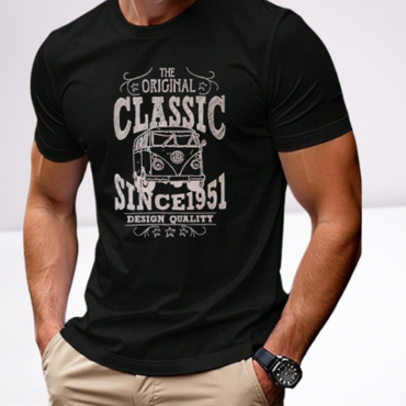 Ανδρικα t-shirt Cotton Point με τυπωμα σε 3 αποχρωσεις CLASIC VAGEN