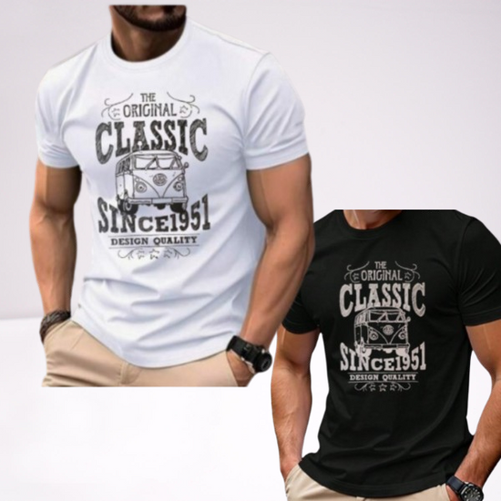Ανδρικα t-shirt Cotton Point με τυπωμα σε 3 αποχρωσεις CLASIC VAGEN